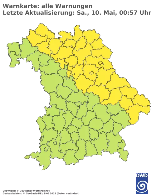 Aktuelle Wetterwarnungen für  München