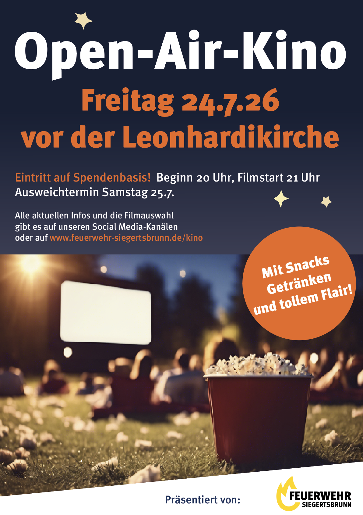Open-Air Kino Siegertsbrunn am 24.7.2026